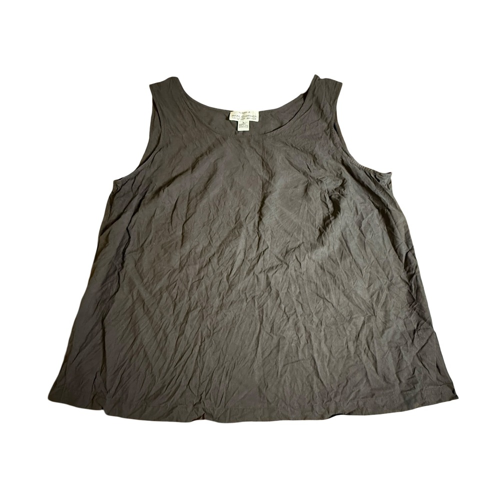 Saks Fifth Avenue Real Clothes Salon Z Silk Tank Top Black Womens Size 16 Shell